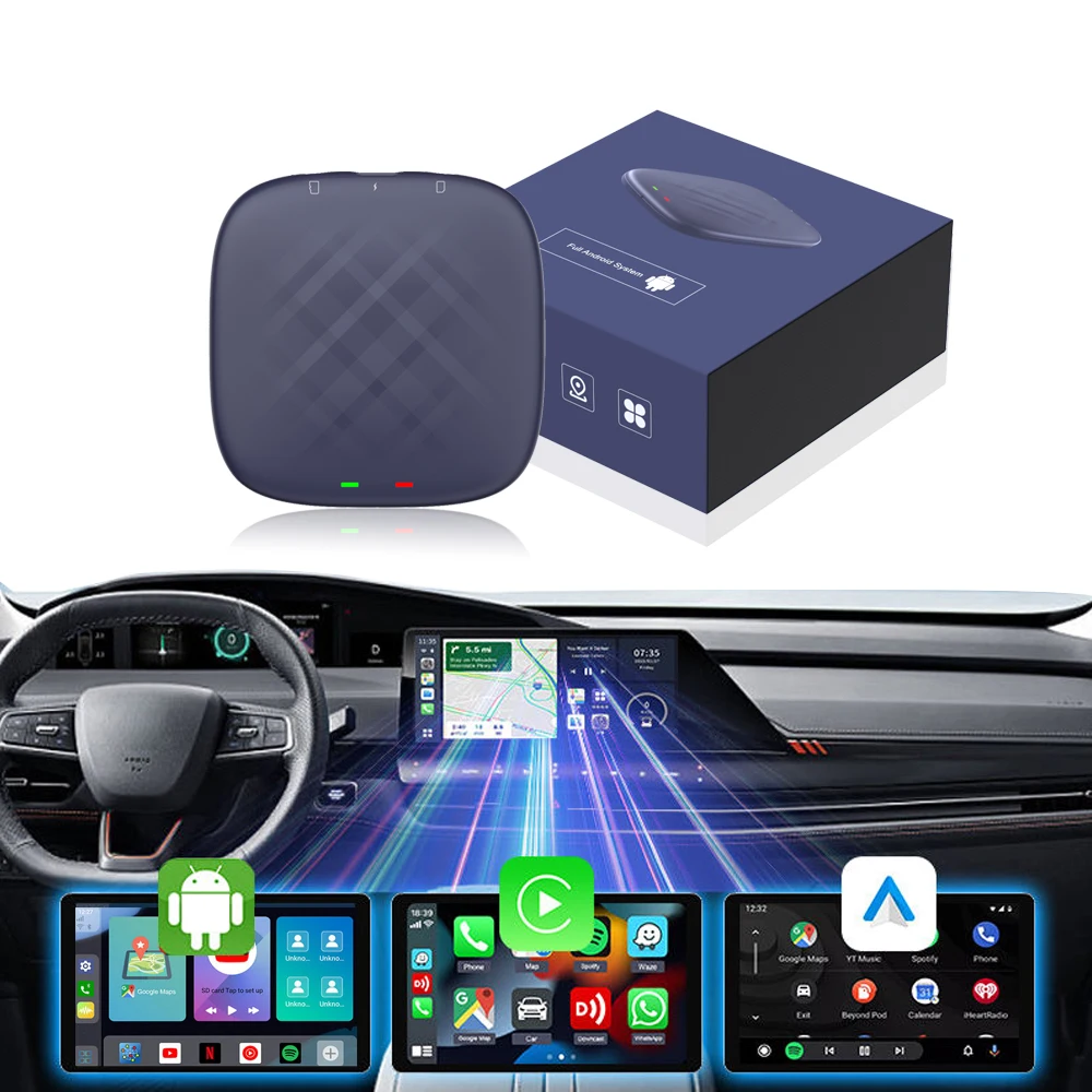 Carplay AI BOX беспроводной Android Auto 13 0 Bulit-in GPS Navigation mini caprlay box адаптер carplay