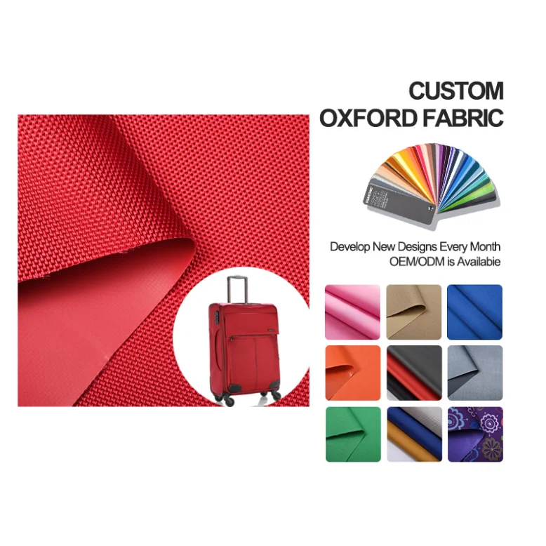 Wholesale Waterproof 210d 300d 600d 1680d 100% Polyester Oxford Pvc Coated Fabric Oxford Fabrics For Trolley Case