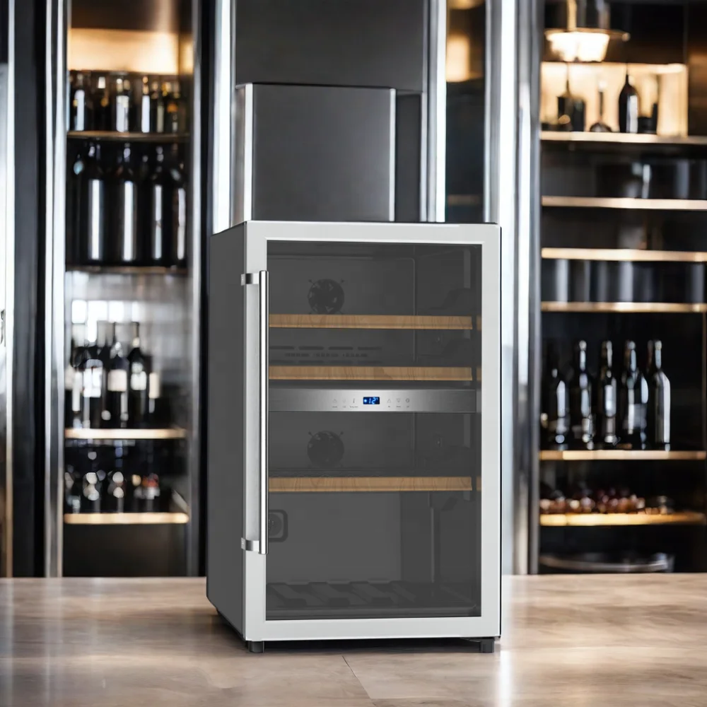 Freestanding Wine Chiller Coolers Mult Zones Wine Cooler Beverage Cooler Wine Refrigerator