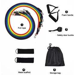 Тяговые Эспандеры с ручками Home 11 шт. 11 шт. шт. Эспандеры