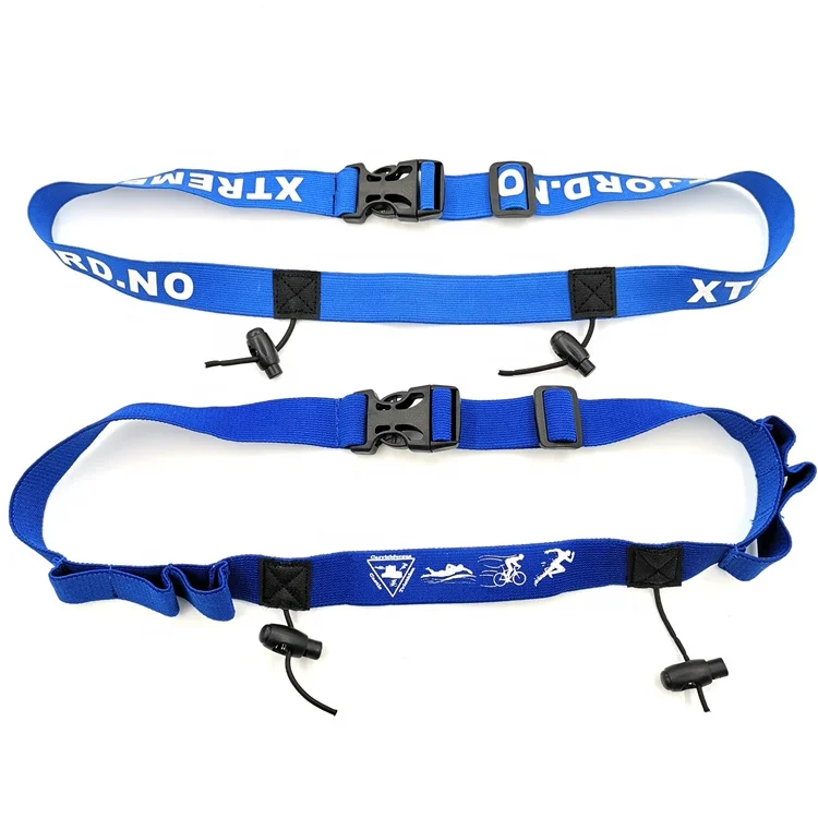 Bib Holder for Triathlon Elastic Marathon Running Race Number Belts with Clips