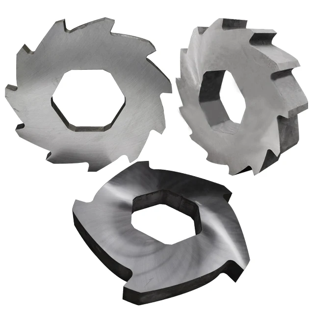 Double shaft shredder blade for cutting hard plastic