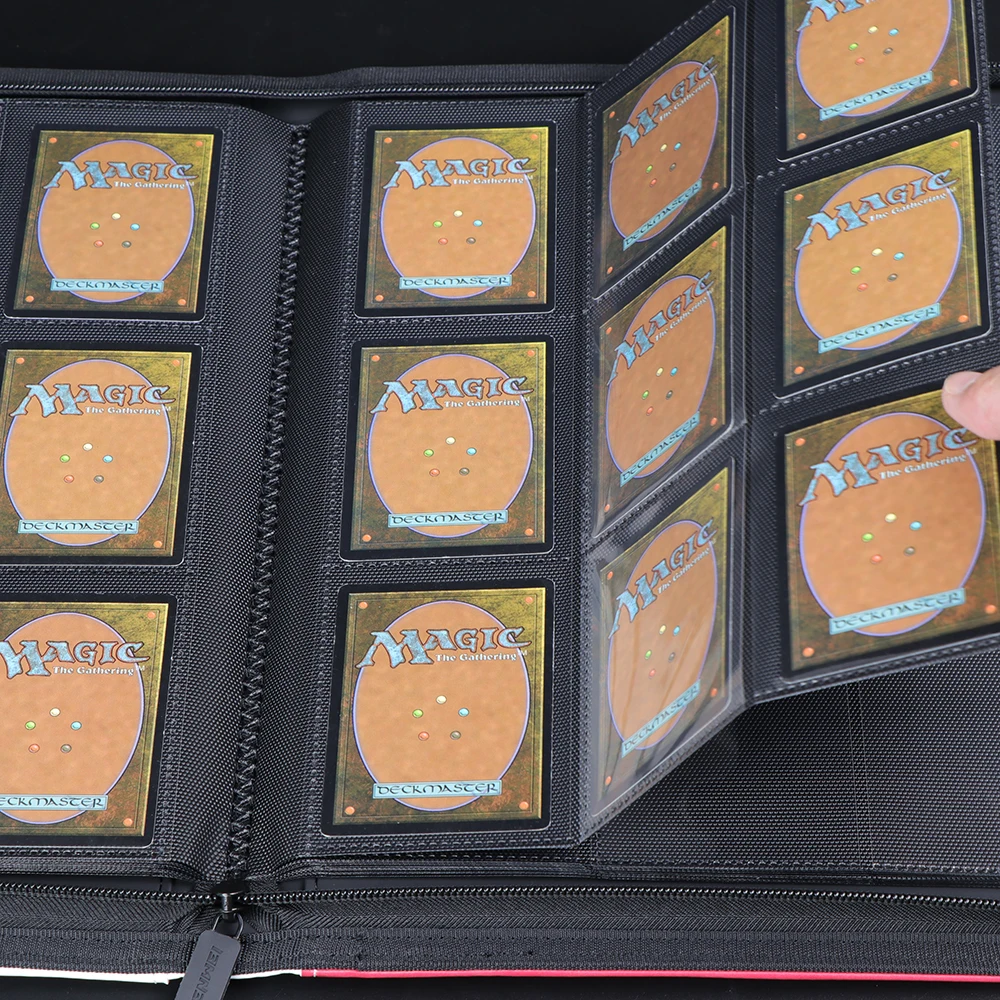 20sets Black 9 Pockets PU Leather Poke Mon Magic Sleeve Yugioh Trading Card Binder, PU Card Album