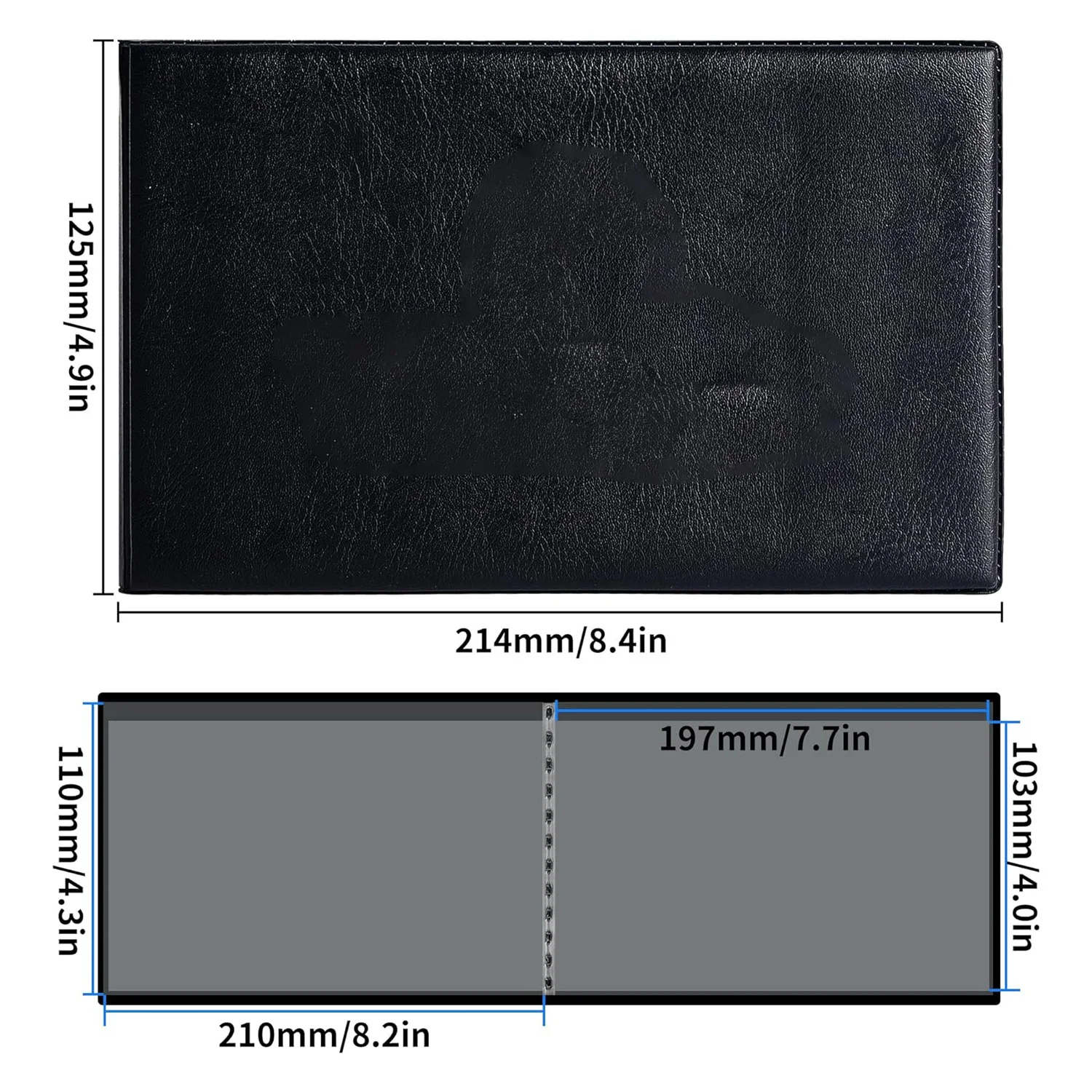 40 Pockets Banknote Currency Collecting Album Binder - 20 Sheets Clear Dollar Bill Holders World Money Storage Book Collection