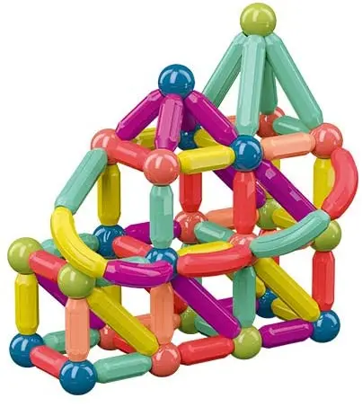 Magnetic Building Set  Magnetic Balls and Sticks  Safe  STEM Stacking Toys strong Magnetic Balls and Rods Set