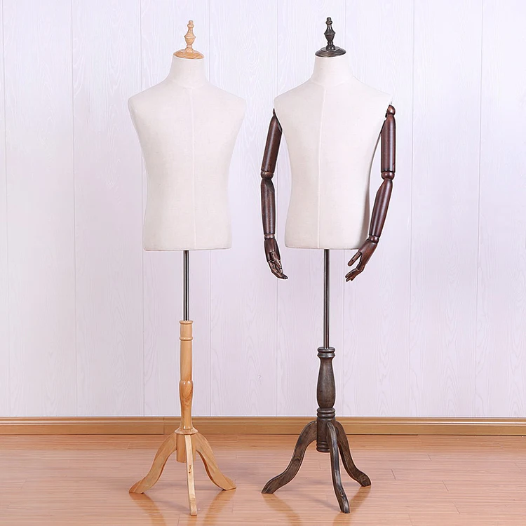 Wholesale Cheap Factory Made Linen Large Bust Male Torso Adjustable Dressmaker Mannequins