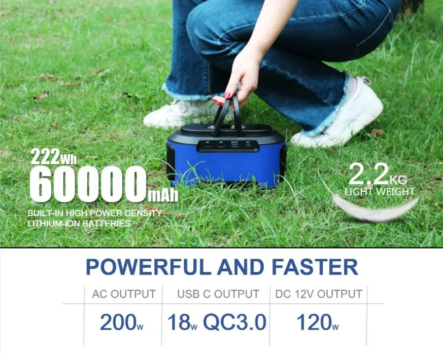 Sbase  S420  CPAP Battery Backup Portable Power Station lithium battery solar storage 200W output