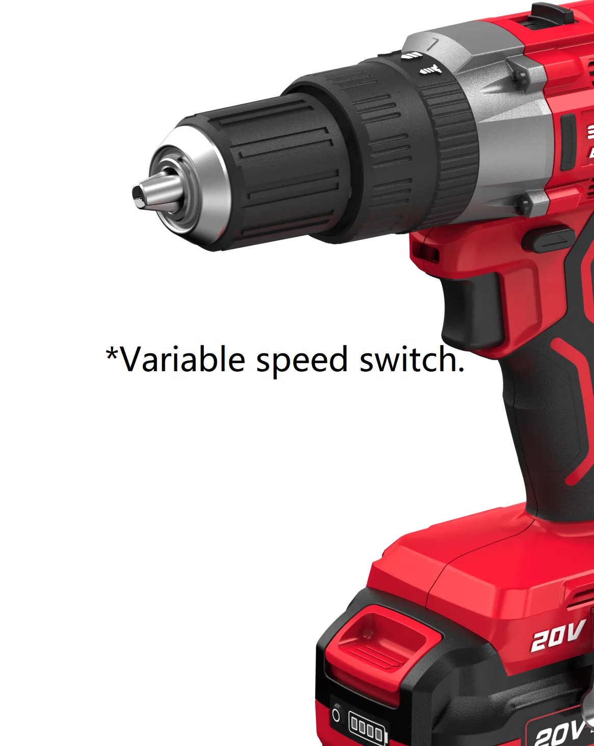 20V Brushless Double Speed Impact Drill Power Tools Drill Machines With Variable Speed Switch