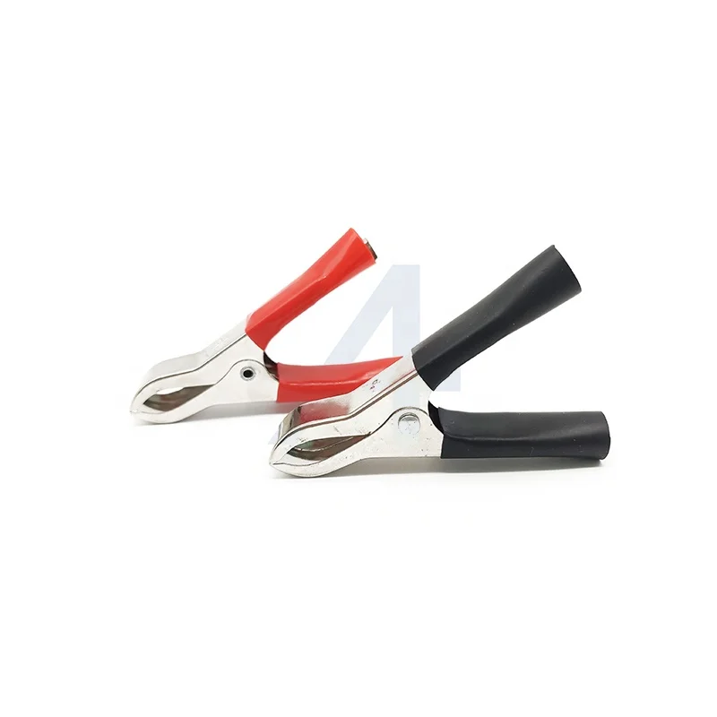 JIALUN 35A 78MM Nickel Plated Iron Plastic Insulated Boot Spring Crocodile Clamp