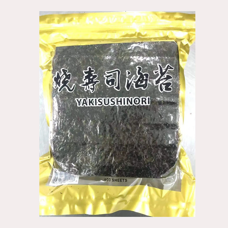 Japanese Style Roasted Seaweed Nori 100 Sheets Gold Yaki Sushi Nori Roasted Seaweed