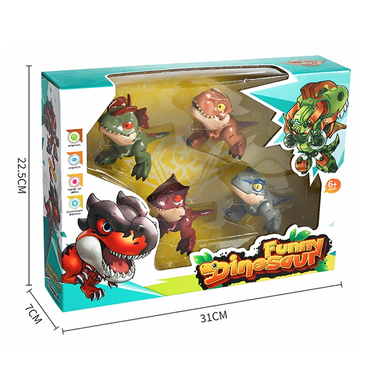 Мультфильм динозавр Морфинг Робот Детская развивающая игрушка