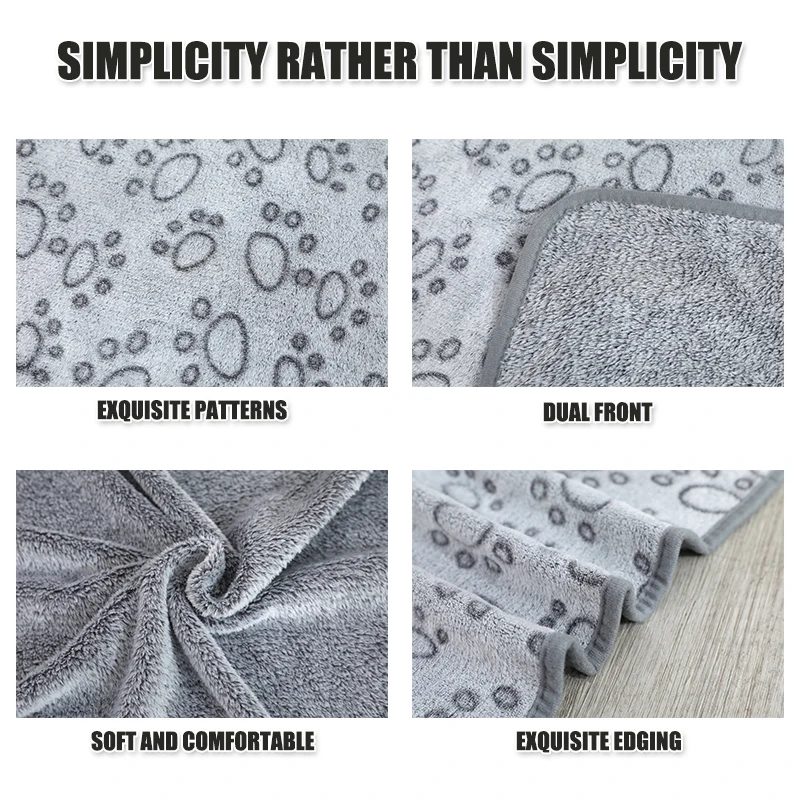 Pet Paw Blanket Dogs Cats Throw Blankets Cover Pet Mats Pats Sofa Bed Cover for Pet Sleep Rest