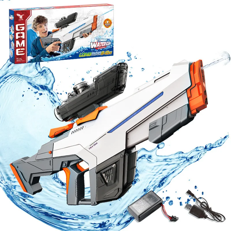 New Wholesale Price Super Size Large Capacity Loading Gun Water Automatic Shooting Soaker Water Gun Toy With Light