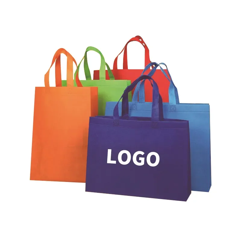 Cheap factory price new fashion reusable shopping bags with non-woven stock small size plain bag accept print logo
