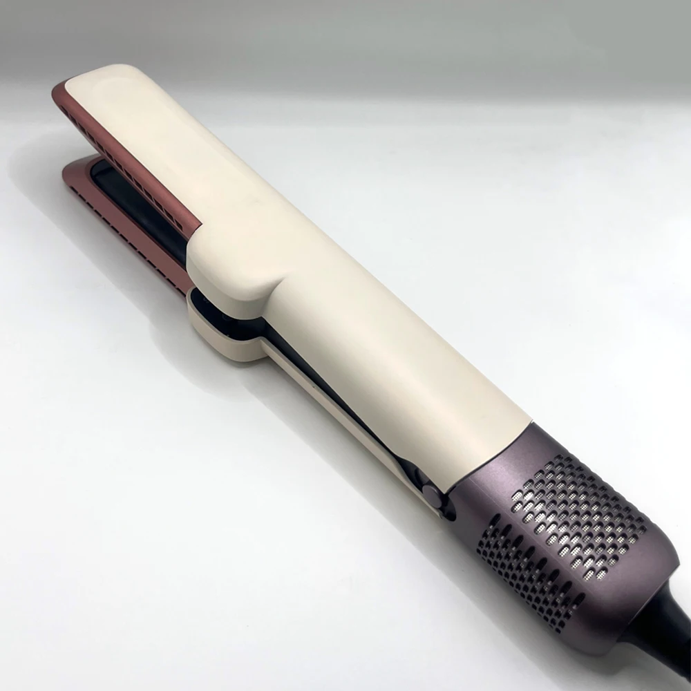newest technology hair straightener with hot air new 2024 2-in-1 cool air hair styler straightening and curl LCD display