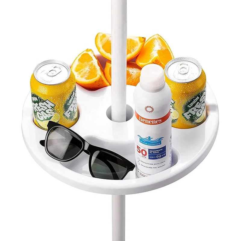 Plastic Beach Umbrella Table Sun Umbrella Table Beach Umbrella Holder Table Tray