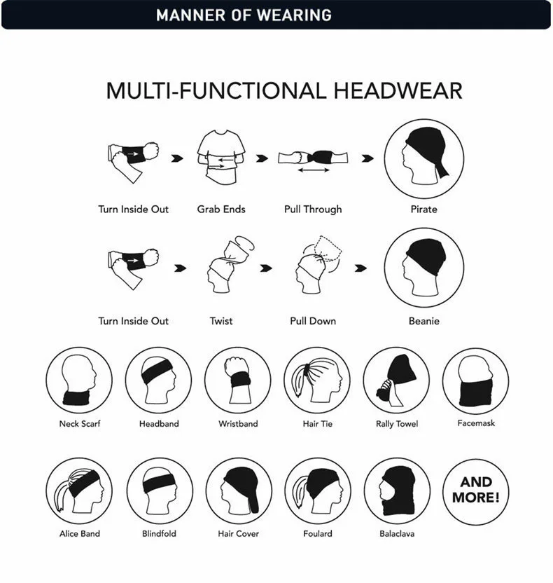 multifunctional Seamless Bandana breathable tubular Sublimation Print  Neckwear for outdoor sports camouflage series