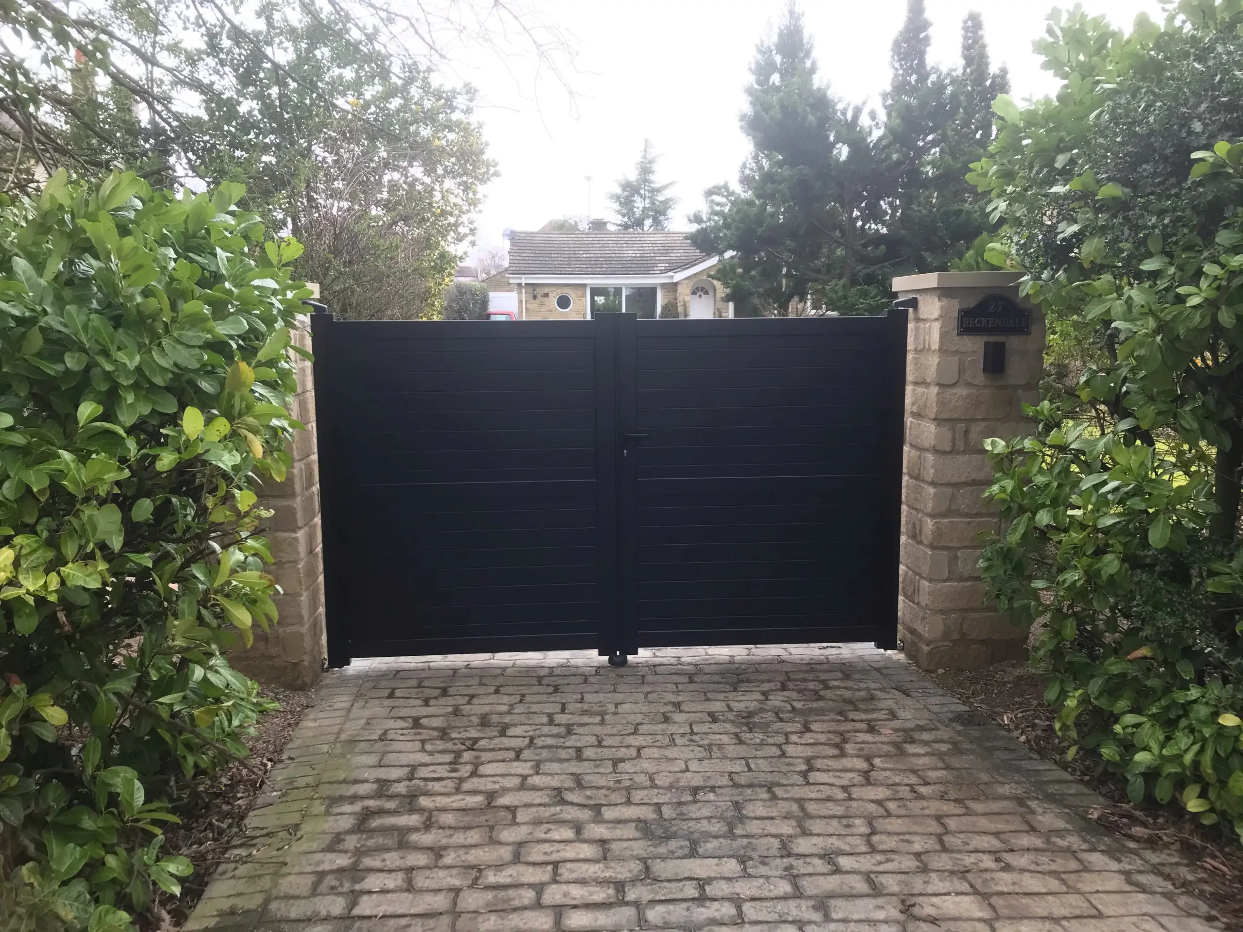 Aluminum Pannelli Recinzione Giardino Bianchi Driveway Fence Gate