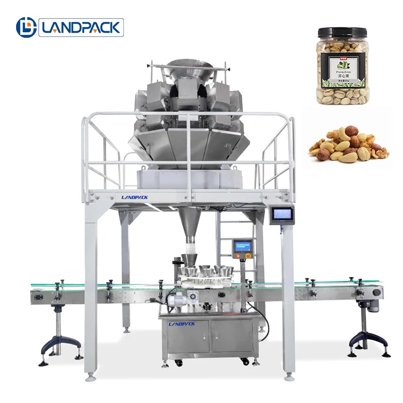 Полностью автоматическая пластиковая банка для бутылок, гранулы, машина для розлива закусок и продуктов для орехов