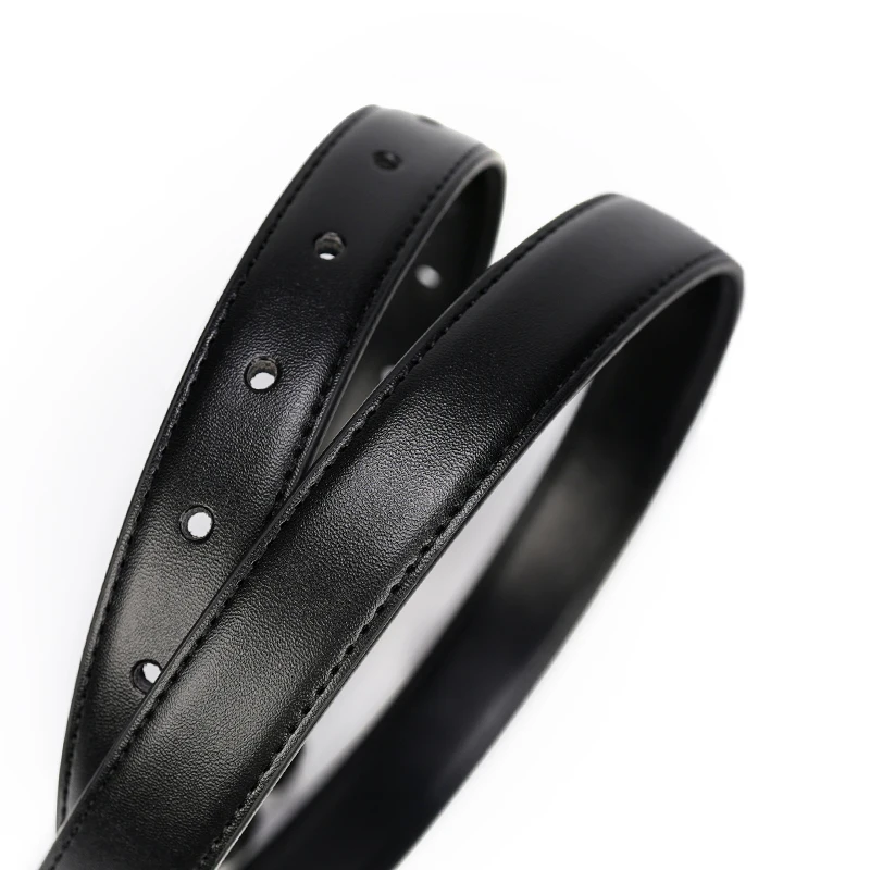 2.5CM Width Fashion Design Brown and Black Color Cowhide Leather Ladies Belts for Dress Suit