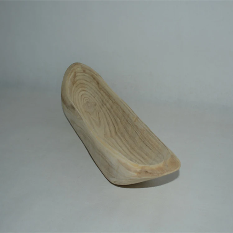 
New Hot Selling Products boat shaped wooden bowl handmade carving wood 