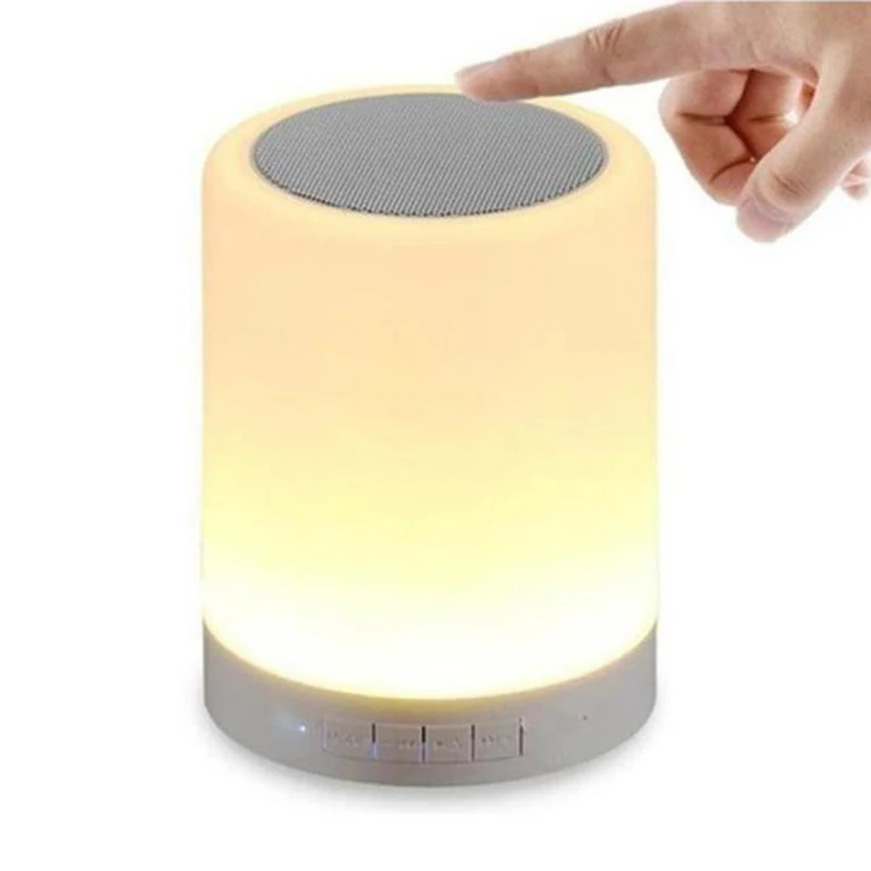 cl-671 Colorful Night Light Wireless Bluetooth Speaker Smart Portable Colors LED Desk Table Lamp Speakers Support TF Card AUX