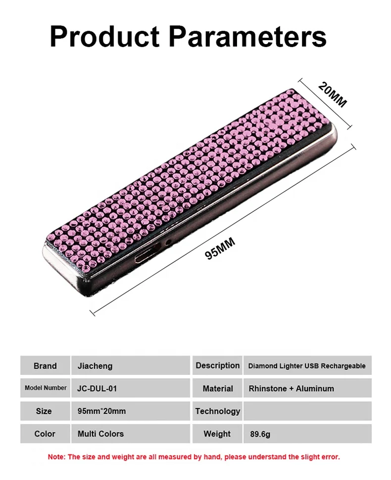 Перезаряжаемый нагревательный провод для сигарет Encendedors электронная Роскошная ветрозащитная USB-зажигалка со стразами