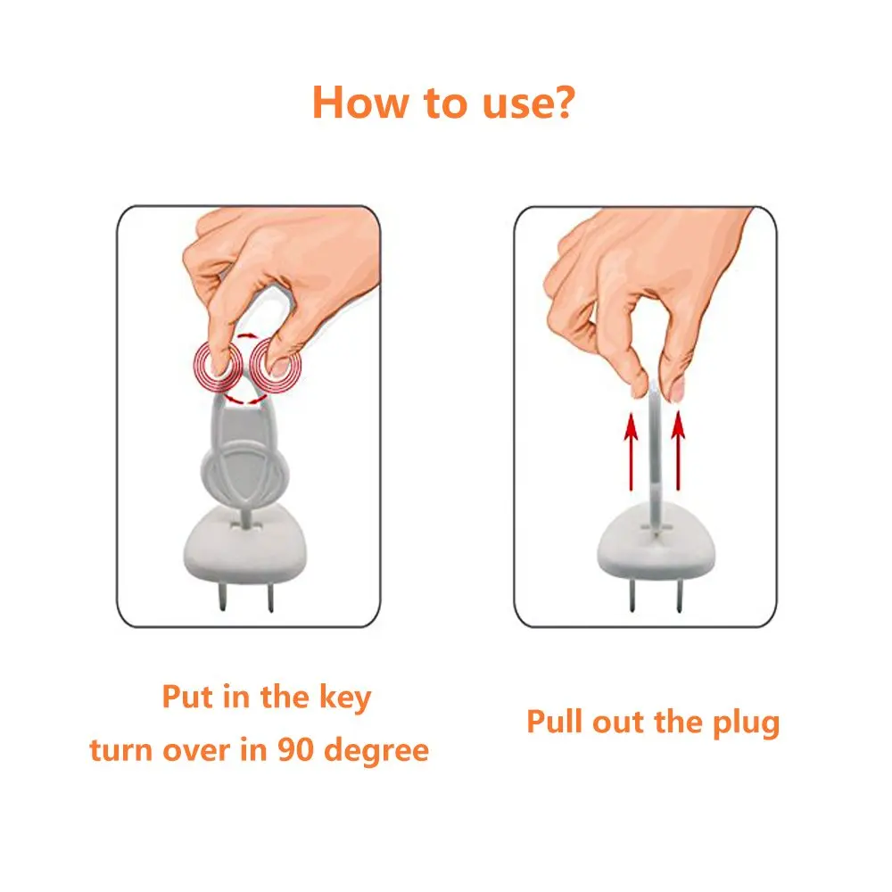 2 штырька, детская пластиковая Выдвижная розетка с пандой