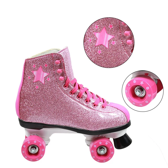Stylish Custom Non-adjustable Roller Skating Shoes for Youth Adult Female Women 6+ Years Girls Kids Children Boys