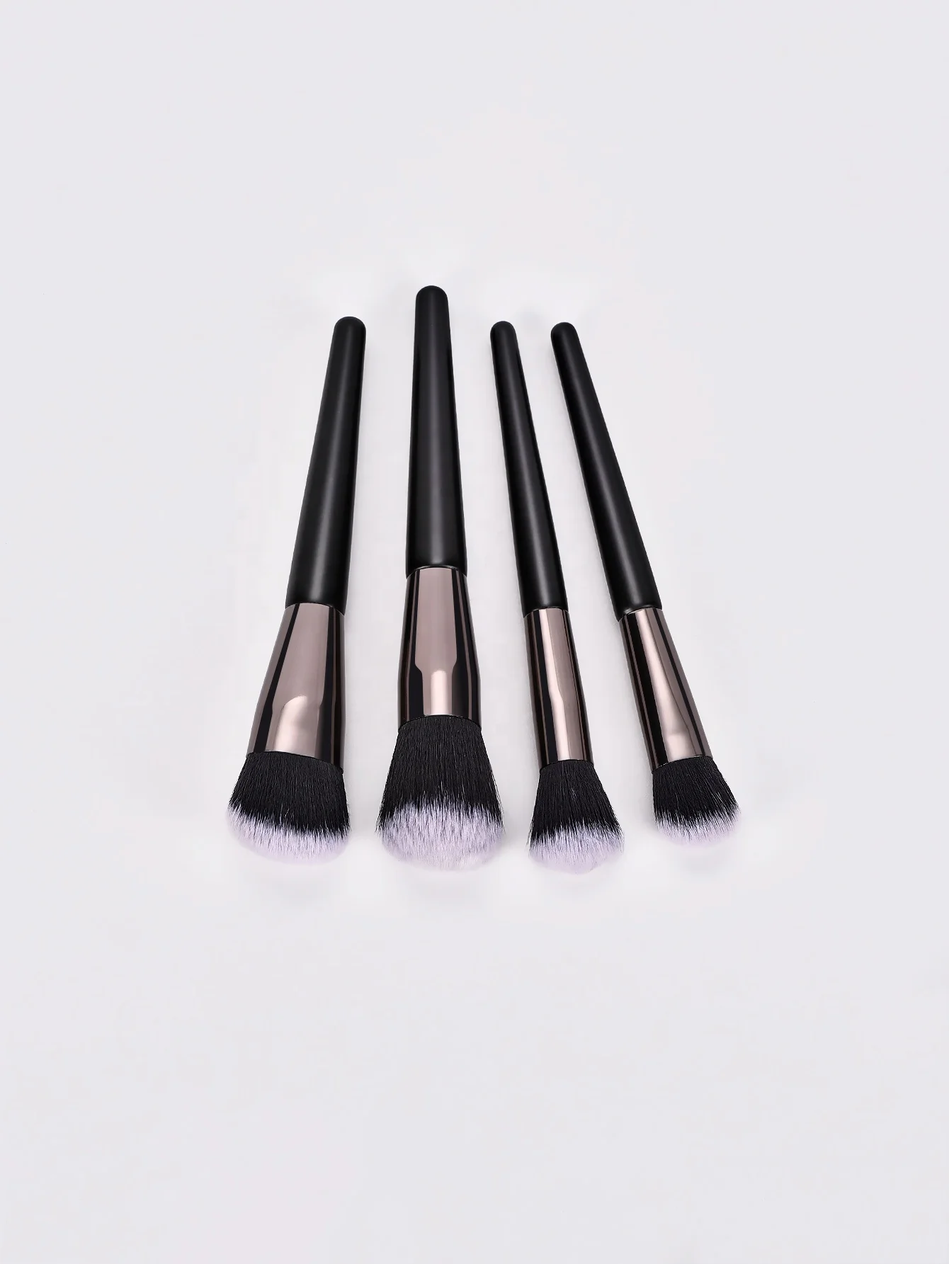 Custom logo 4pcs face foundation brushes set private label loose powder makeup cosmetics brush