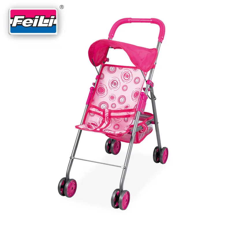 Fei Li toys Hot sales on line shop foldable portable baby doll stroller for toddler toys pushchair