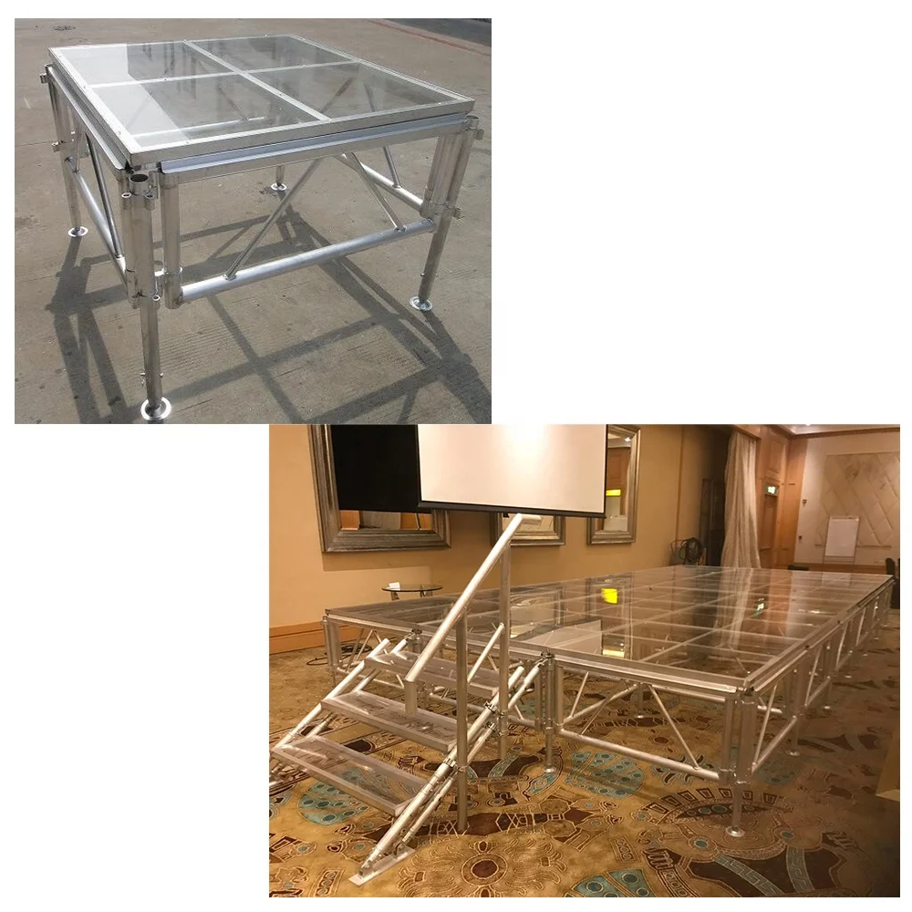 Hot Sale White Transparent Acrylic Wedding Swimming Glass Stage Platform For Sale