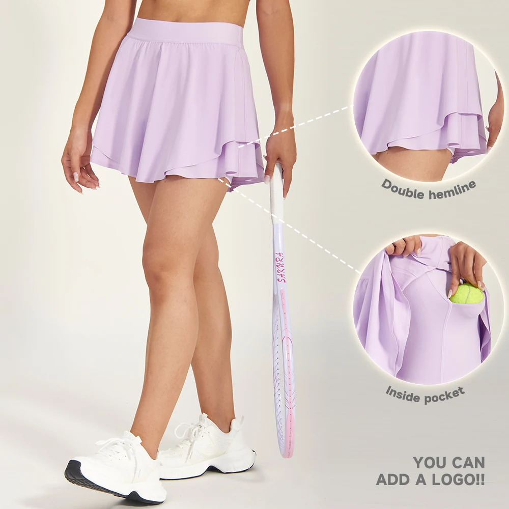 JIEJIN Private Label Sports Skirts Women Quick-Dry Fitness Pleated Short Golf Tennis Pickleball Skirt