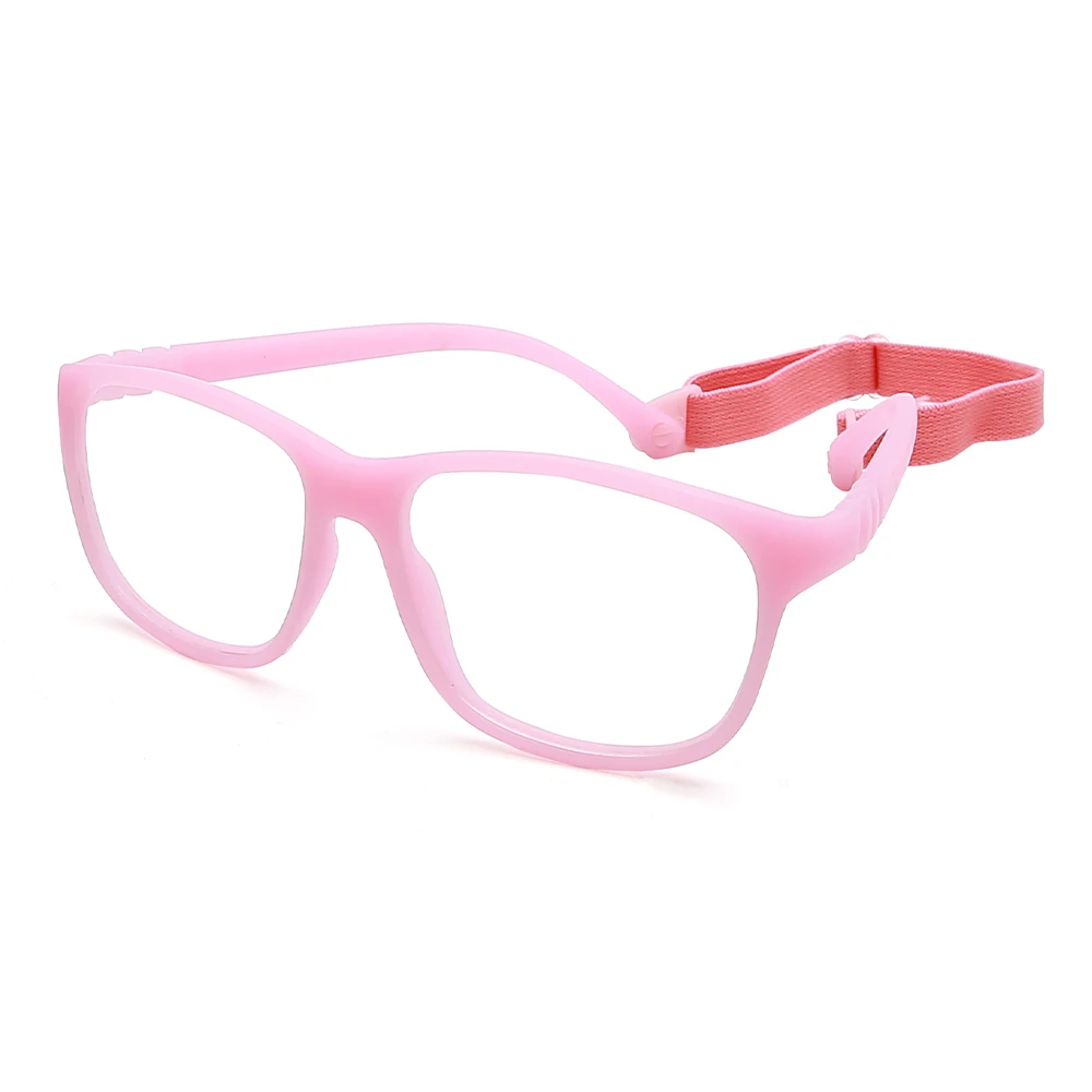 high end children eye glasses flexible comfortable colourful  glasses frame  with strap for kids rubber eyewear optical frame