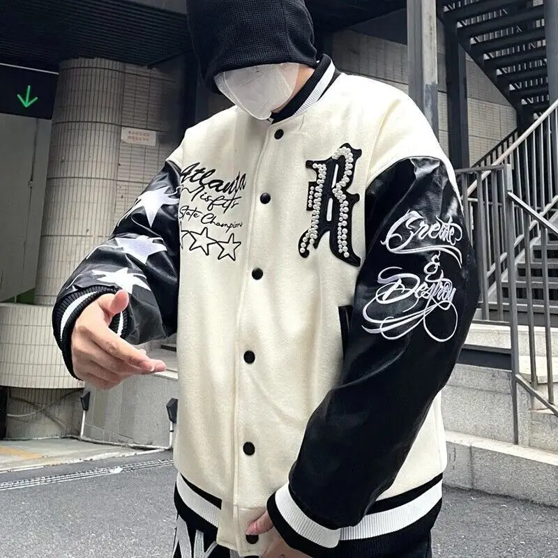 OEM мужские куртки высокого качества под заказ полиэстер сохраняет тепло бомбер письмо мужская бейсбольная куртка для мужчин