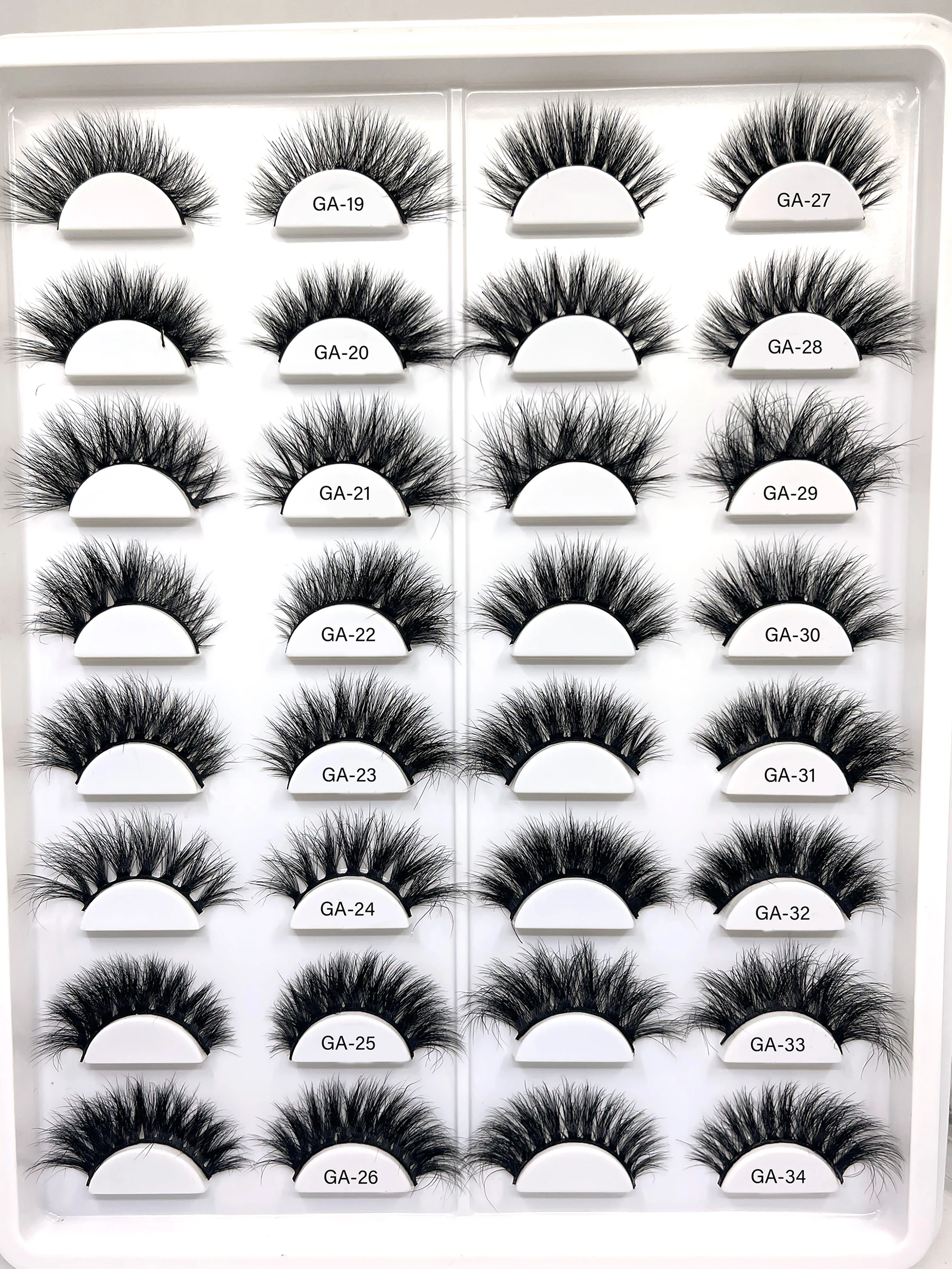 Glueless 8-18mm fibre lashes with customized packaging 3d lashes private label faux false mink eyelash