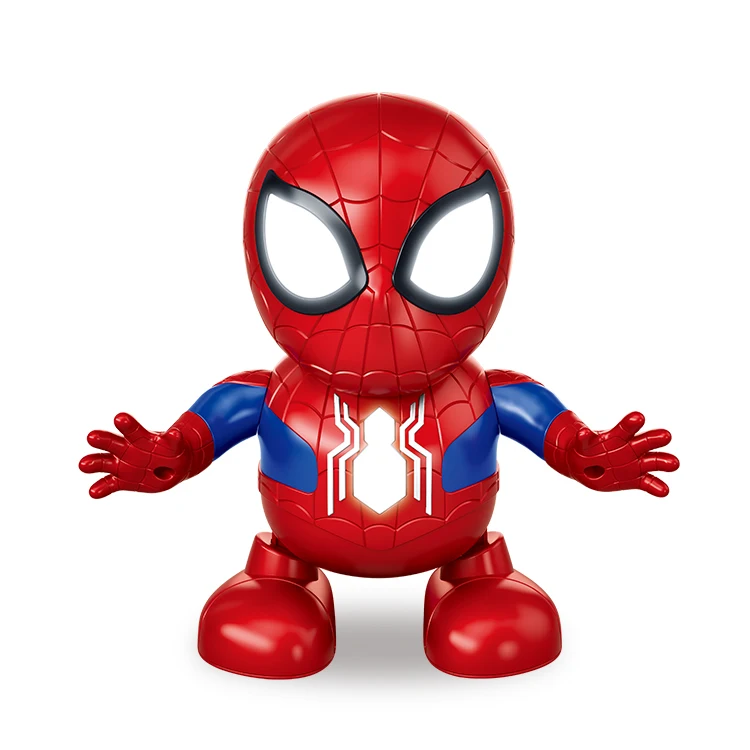 
Newly designed light and music spider hero action figure toy dancing robot 