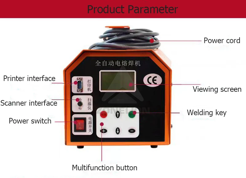 Fully automatic electrofusion welding machine PE pipe gas pipe welding machine