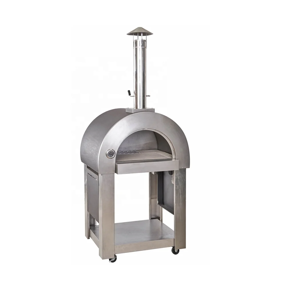 Commercial Kitchen Stainless Steel Outdoor Thickness Baking Oven Grilling Round Pizza Stone Wood Fired Pizza Oven