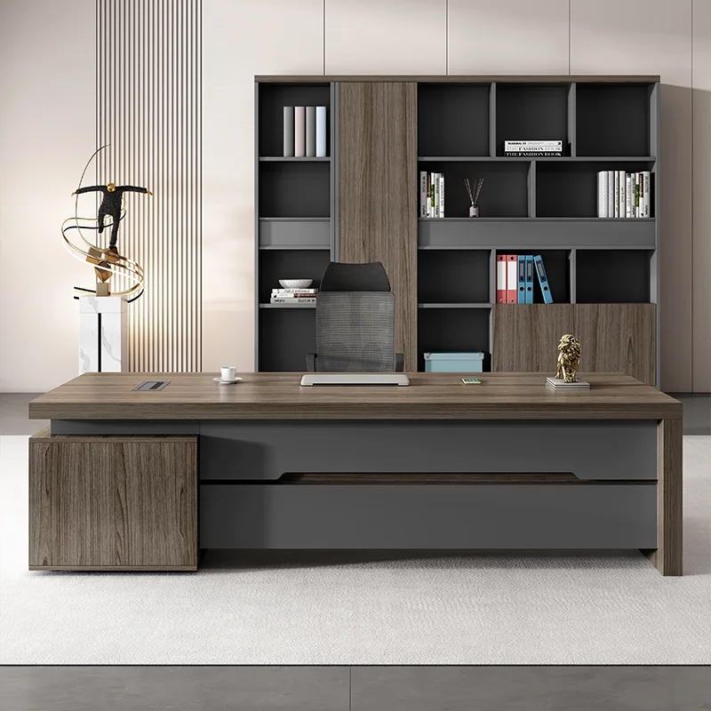 dark color modern Office Desk Mdf Boss Executive table