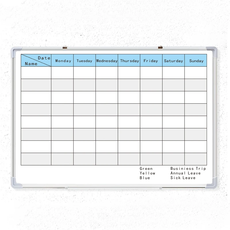 Factory customized white boards for class rooms magnetic whiteboard weekly calendar planner calendar