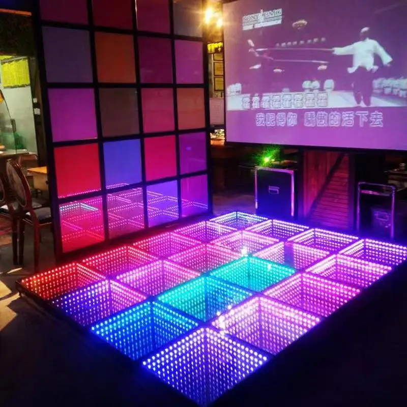 New Fashion Floor Led Light Waterproof Easy To Set Up Dance Floor Panels 3D Infinity Dance Floor Led Lights