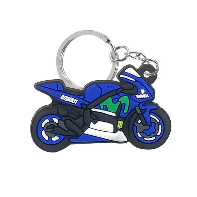 Custom Soft Flexible Brand Logo 3D PVC Key Chain Fashion Motorcycle Keychain Car Great Gift