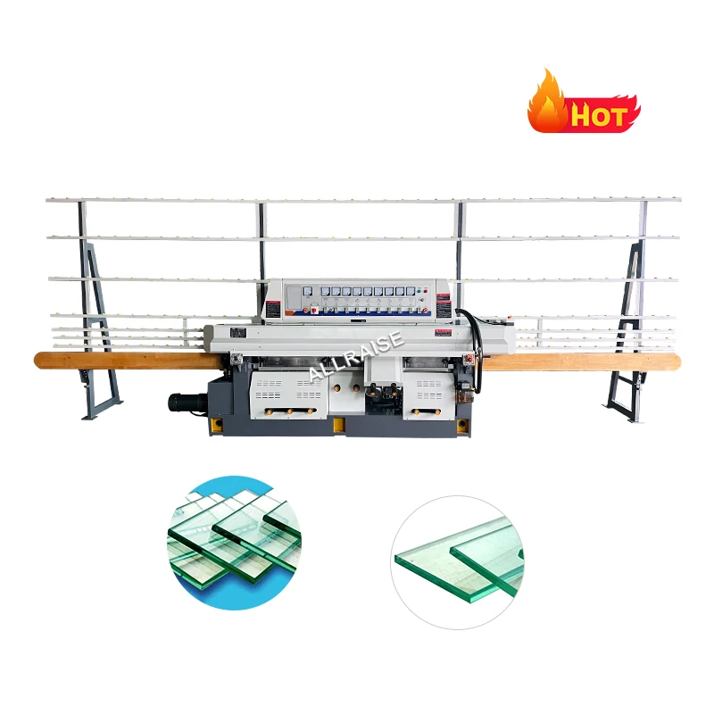 9 Motor Glass Straight Line Edge Beveling Edging Grinder Machine Glass Edge Processing Polishing Grinding Machine