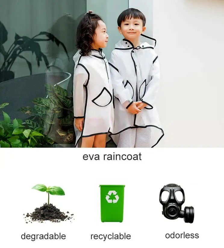 Cheapest wholesale  lightweight customized fashion kids raincoat rain jacket poncho