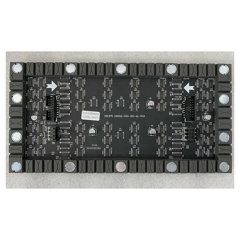 The P2 module display board with a standard indoor size of 320*160 mm can be used for indoor advertising screens