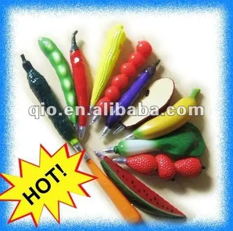novelty fruit and vegetable ball pen with magnet