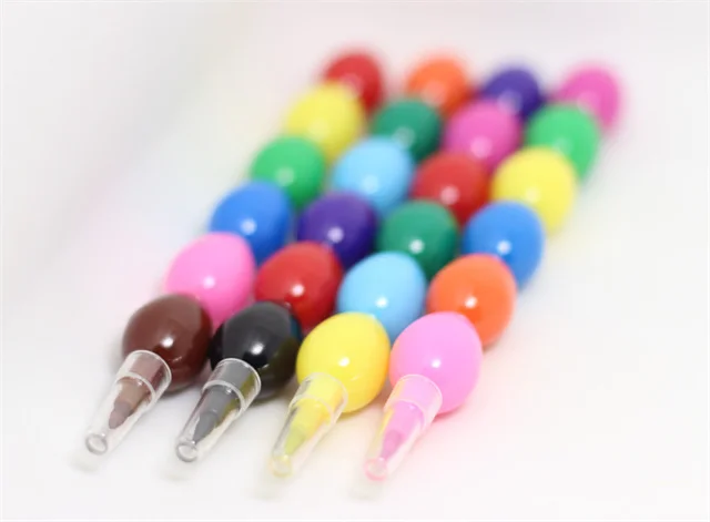 Easter Egg Shape Fashion Colors Non Sharpening  Creative Student Pencil Or Crayon For Children drawing