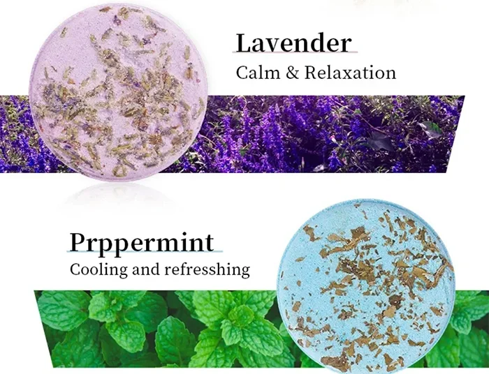 Various fragrances Peppermint Lavender OEM Aromatherapy Stress Relief oil sleepytime shower steamers