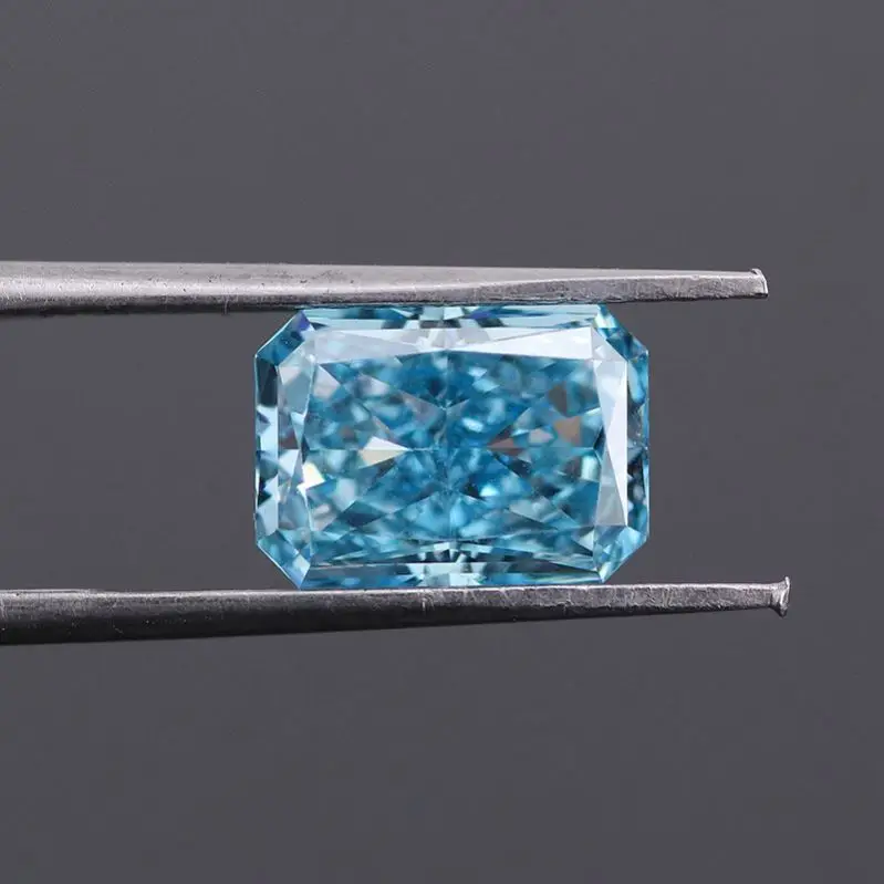 fine gold jewelry 1.2ct fancy intense pear brilliant cut blue color CVD color lab grown loose diamond for rings women